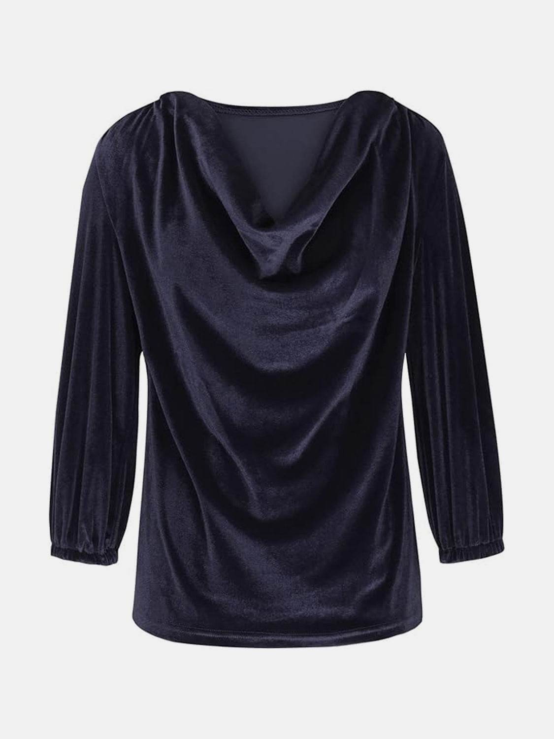 Cowl Neck Three-Quarter Sleeve Top for a perfect OOTD – dress to impress outfits from Amexza