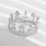 Crown Shape Zircon 925 Sterling Silver Ring for a perfect OOTD – dress to impress outfits from Amexza