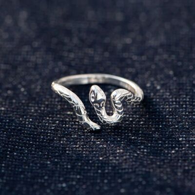 925 Sterling Silver Snake Ring for a perfect OOTD – dress to impress outfits from Amexza