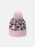 Leopard Hat with Pompom Blush Pink One Size for a perfect OOTD – dress to impress outfits from Amexza