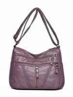 Adjustable Strap PU Leather Shoulder Bag Mauve One Size for a perfect OOTD – dress to impress outfits from Amexza