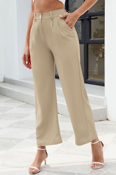 Pocketed High Waist Pants for a perfect OOTD – dress to impress outfits from Amexza