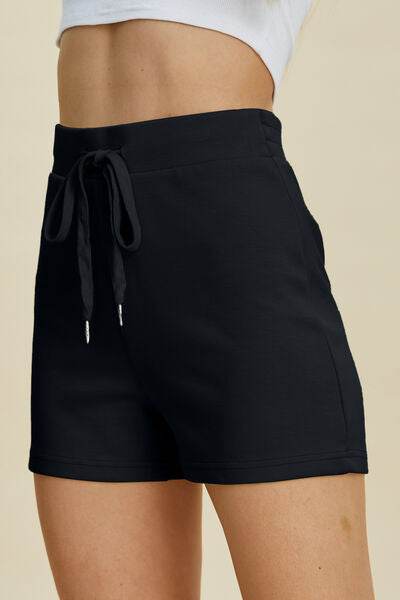 Basic Bae Full Size Air Scuba Drawstring High Waist Shorts - Amexza