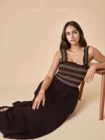 Tiered Square Neck Maxi Dress