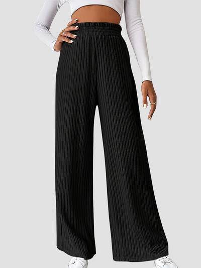 Ribbed High Waist Pants Black for a perfect OOTD – dress to impress outfits from Amexza