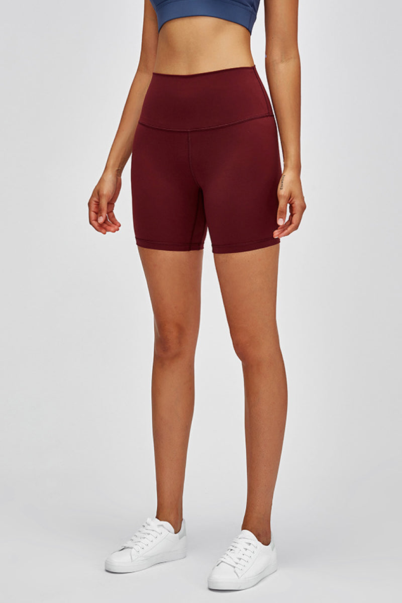 Millennia High Waist Training Shorts Wine for a perfect OOTD – dress to impress outfits from Amexza