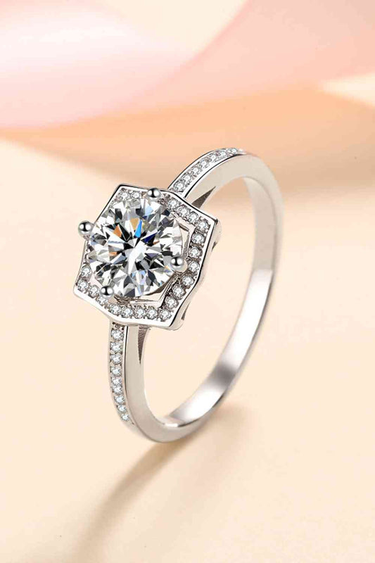 Embrace The Joy 1 Carat Moissanite Ring Silver for a perfect OOTD – dress to impress outfits from Amexza