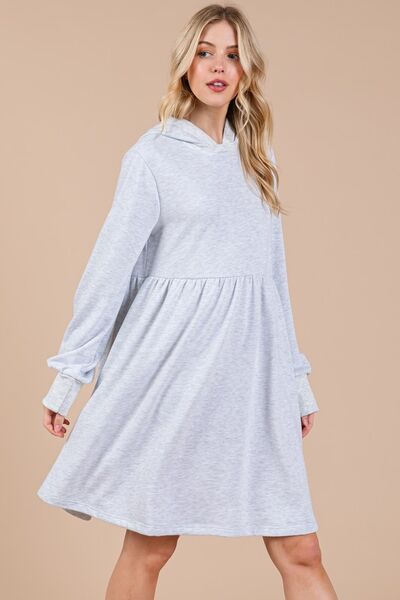 Ces Femme Long Sleeve Hooded Sweatshirt Dress for a perfect OOTD – dress to impress outfits from Amexza