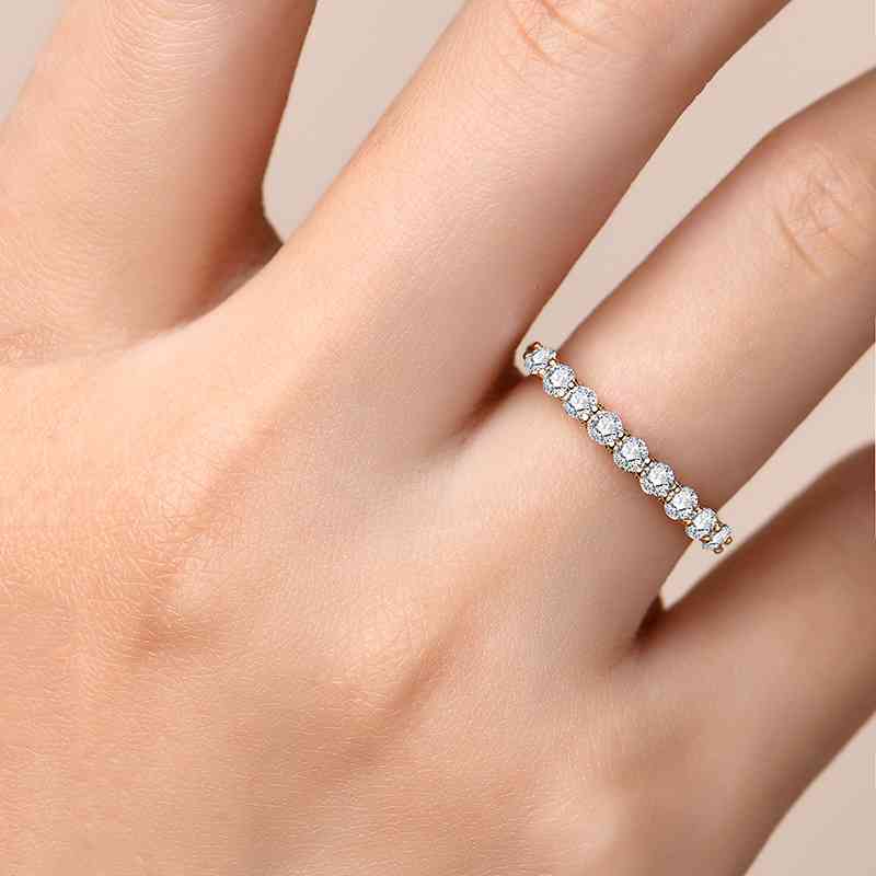 Moissanite 925 Sterling Silver Ring Gold for a perfect OOTD – dress to impress outfits from Amexza