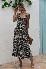 Daisy Print Surplice Midi Cami Dress for a perfect OOTD – dress to impress outfits from Amexza