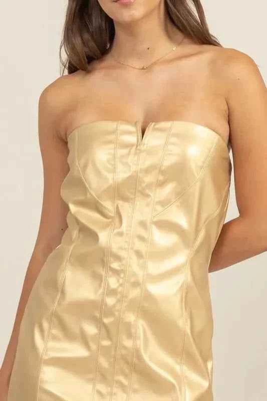 HYFVE Metallic Slip Mini Dress for a perfect OOTD – dress to impress outfits from Amexza