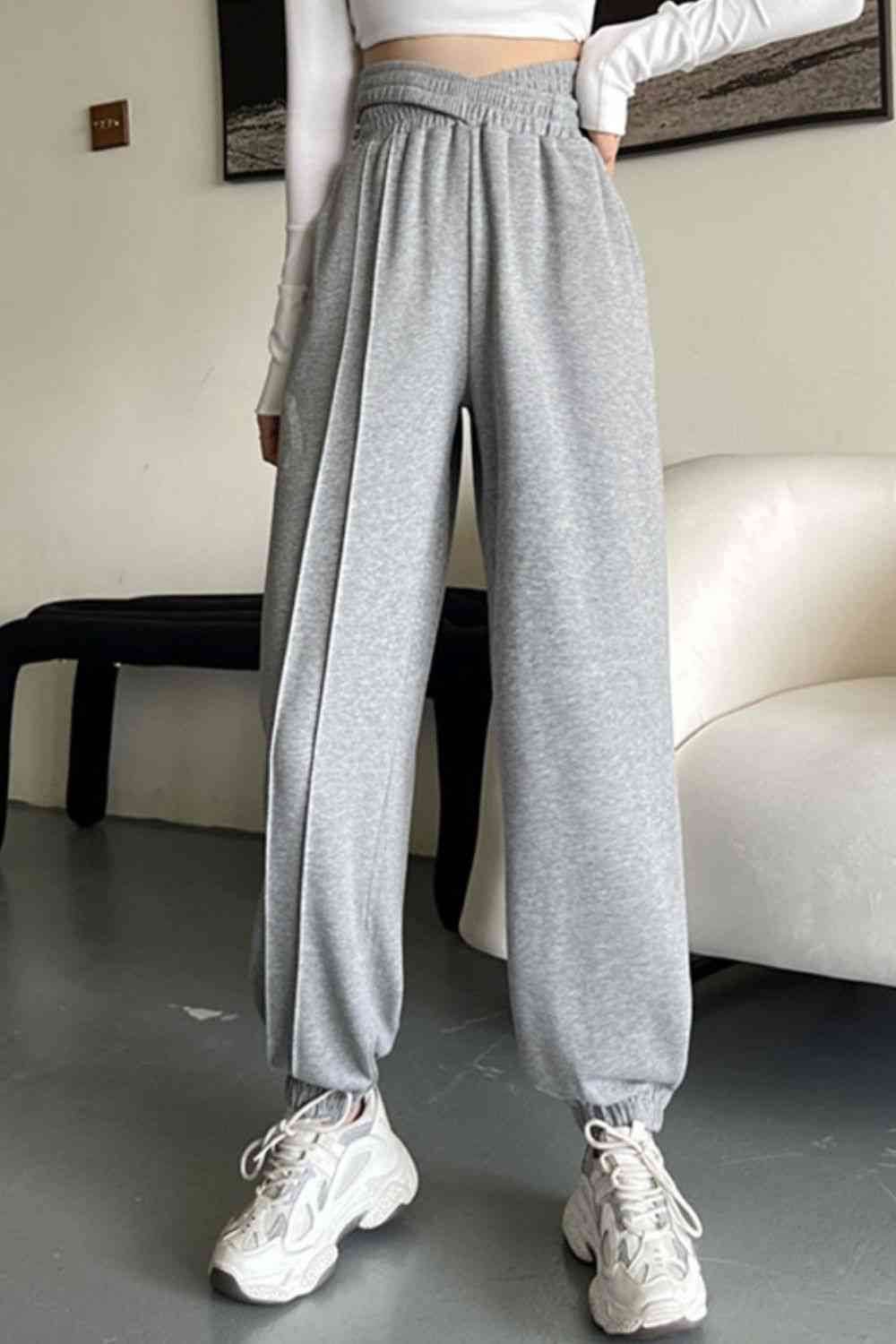 Crisscross Long Sweatpants for a perfect OOTD – dress to impress outfits from Amexza