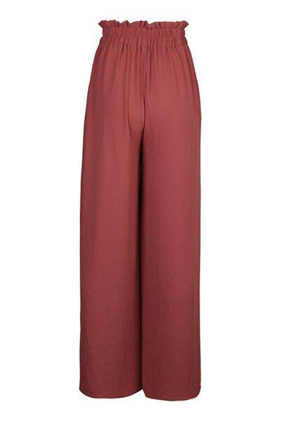 Perfee Frill Tied Wide Leg Pants for a perfect OOTD – dress to impress outfits from Amexza