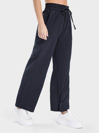 Millennia Drawstring Pocketed Active Pants - Amexza