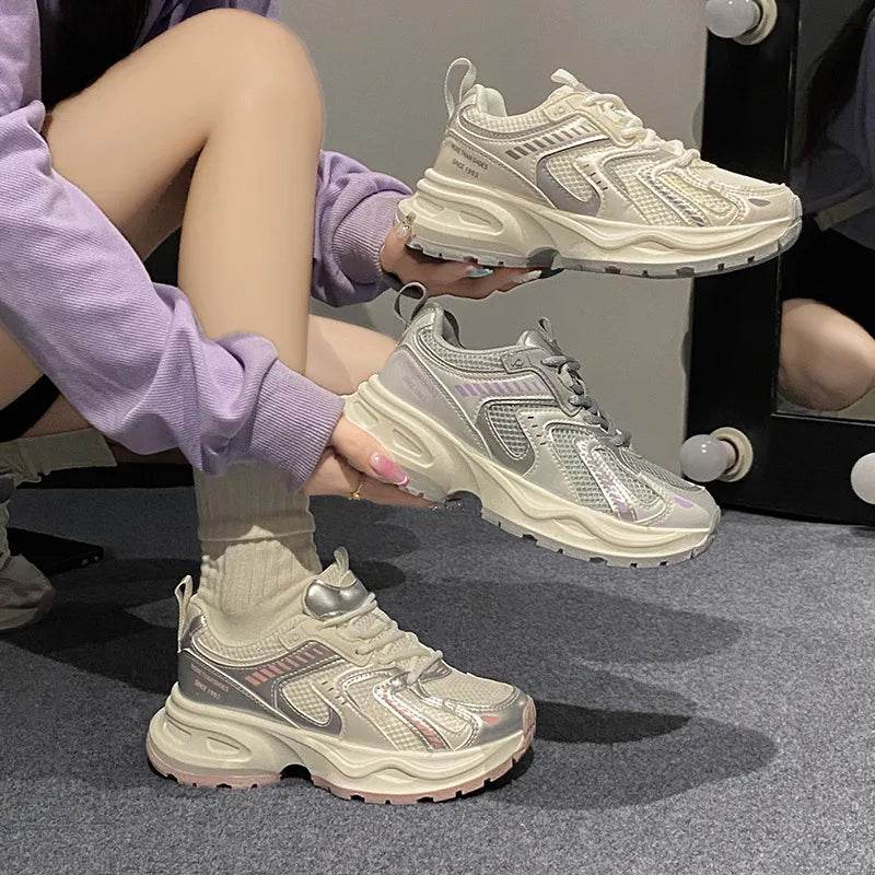 Contrast Mesh Platform Athletic Purple for a perfect OOTD – dress to impress outfits from Amexza