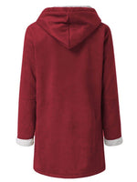 Full Size Pocketed Long Sleeve Hooded Toggle Jacket - Amexza