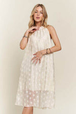 ADORA Applique Pearl Detail Grecian Neck Midi Dress for a perfect OOTD – dress to impress outfits from Amexza