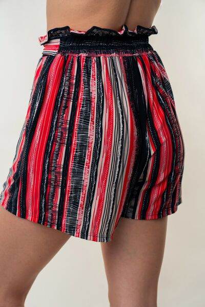 White Birch Full Size High Waisted Striped Shorts for a perfect OOTD – dress to impress outfits from Amexza