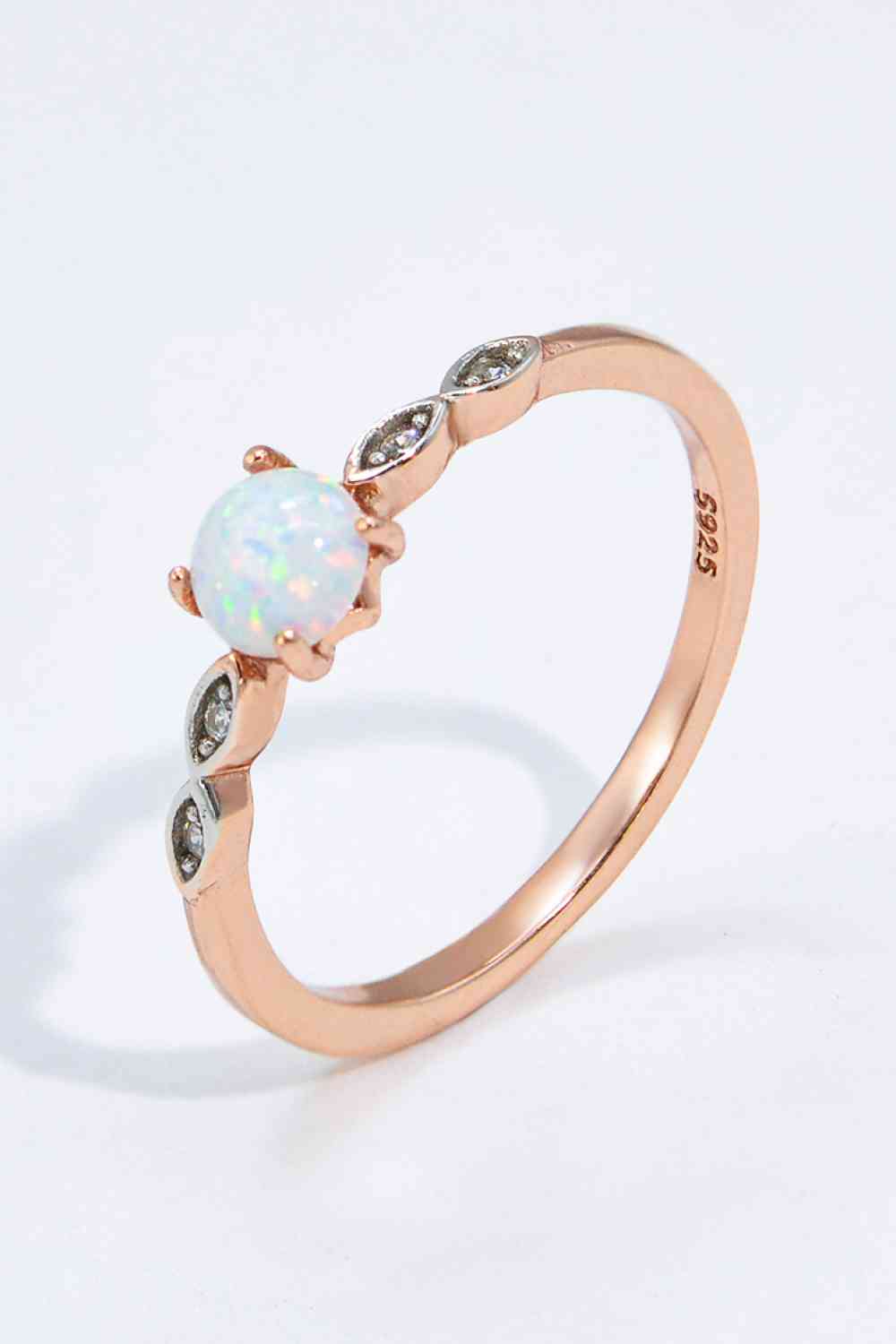 Opal Contrast Platinum-Plated Ring for a perfect OOTD – dress to impress outfits from Amexza