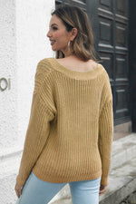 Cable-Knit V-Neck Sweater for a perfect OOTD – dress to impress outfits from Amexza