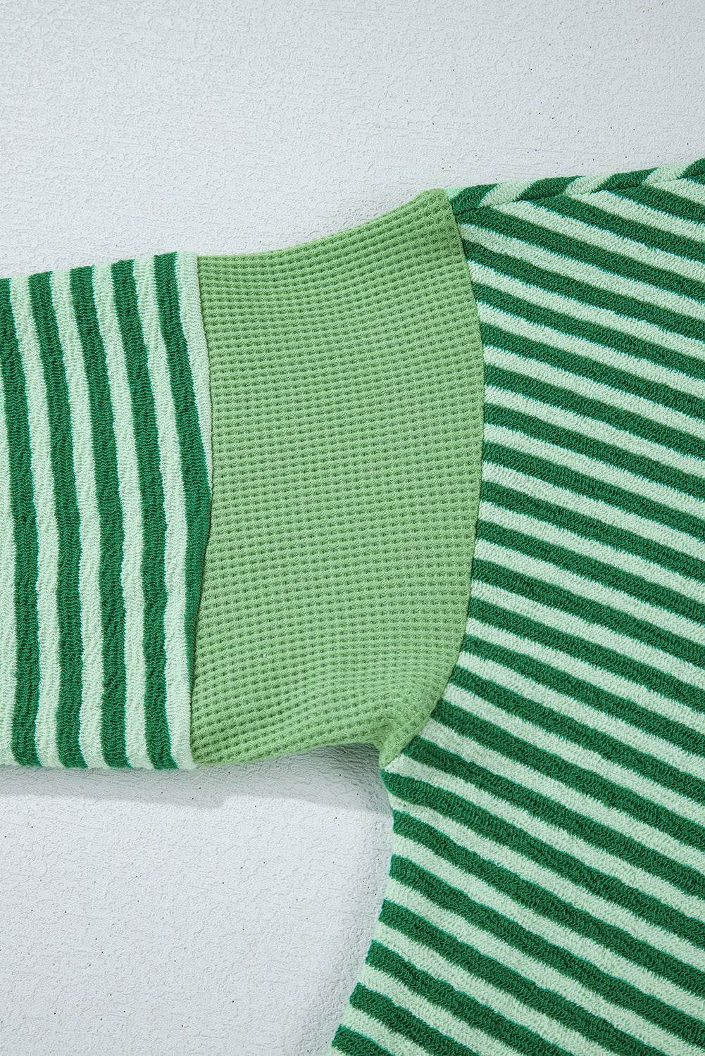 Stripe Johnny Collar Long Sleeve Top for a perfect OOTD – dress to impress outfits from Amexza