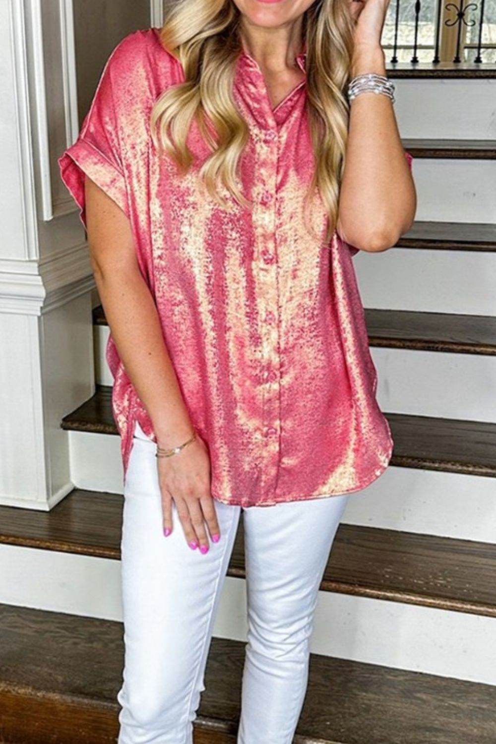 Short Sleeve Button Up Shirt for a perfect OOTD – dress to impress outfits from Amexza