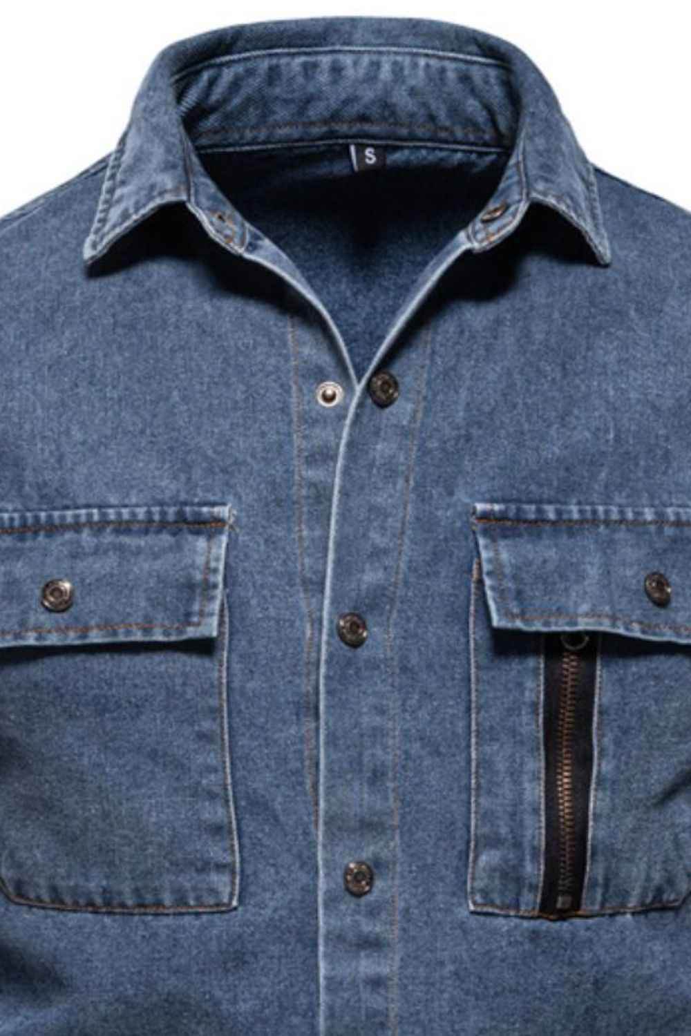 Men's Snap Down Long Sleeve Denim Shirt for a perfect OOTD – dress to impress outfits from Amexza