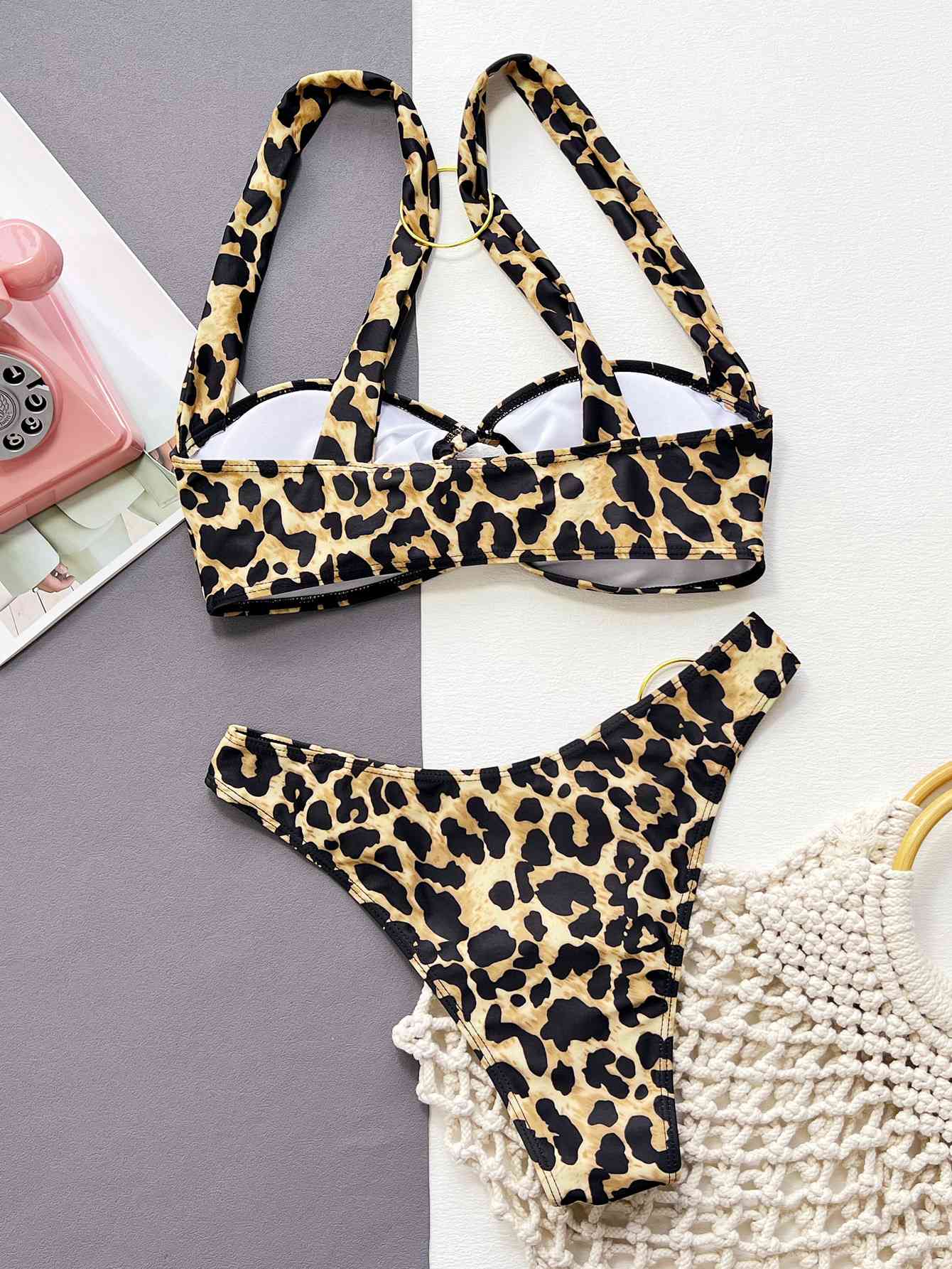 Leopard Ring Detail Bikini Set for a perfect OOTD – dress to impress outfits from Amexza