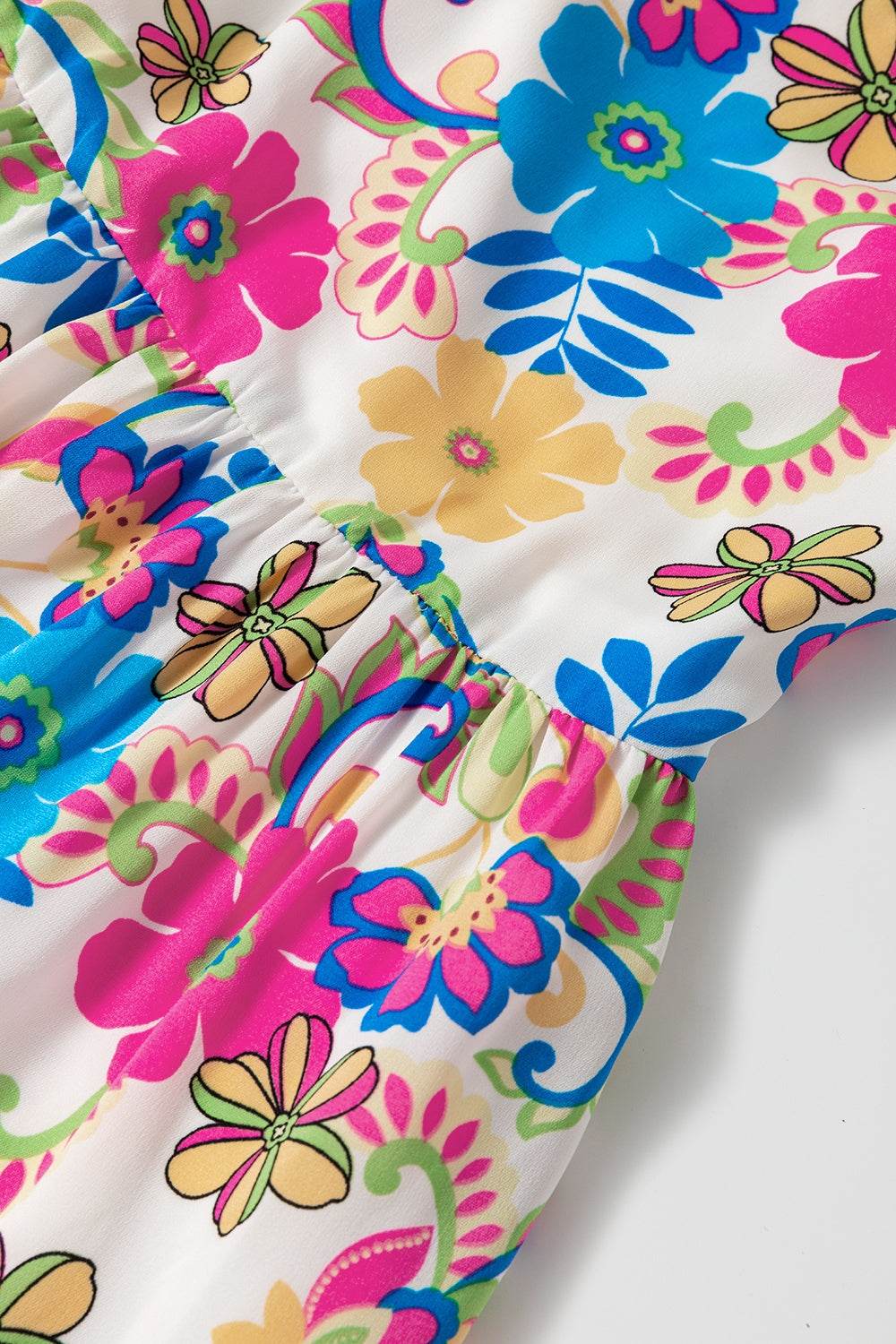 Tied Floral Sleeveless Maxi Dress - Amexza