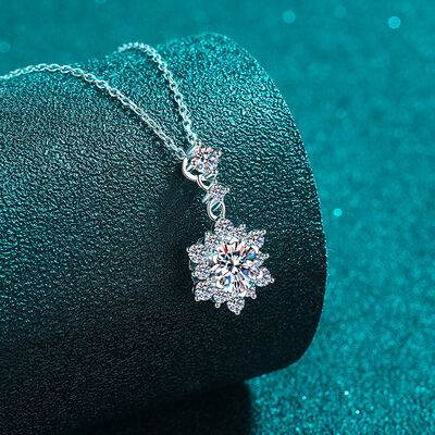 1 Carat Moissanite Zircon 925 Sterling Silver Necklace for a perfect OOTD – dress to impress outfits from Amexza