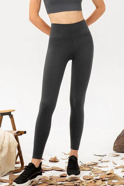 High Waist Skinny Active Pants - Amexza