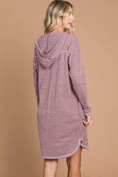 Culture Code Full Size Hooded Long Sleeve Sweater Dress for a perfect OOTD – dress to impress outfits from Amexza