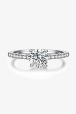 1 Carat Moissanite 925 Sterling Silver Side Stone Ring for a perfect OOTD – dress to impress outfits from Amexza