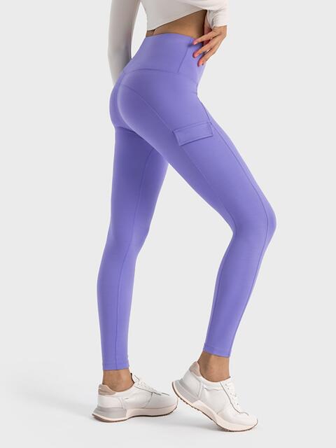 Millennia Wide Waistband Sports Leggings Periwinkle for a perfect OOTD – dress to impress outfits from Amexza