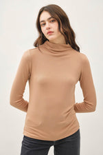 Be Cool Mock Neck Long Sleeve T-Shirt - Amexza