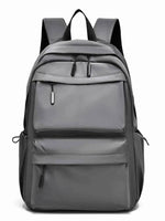 Multi Pocketed Adjustable Strap Backpack Bag Gray One Size for a perfect OOTD – dress to impress outfits from Amexza