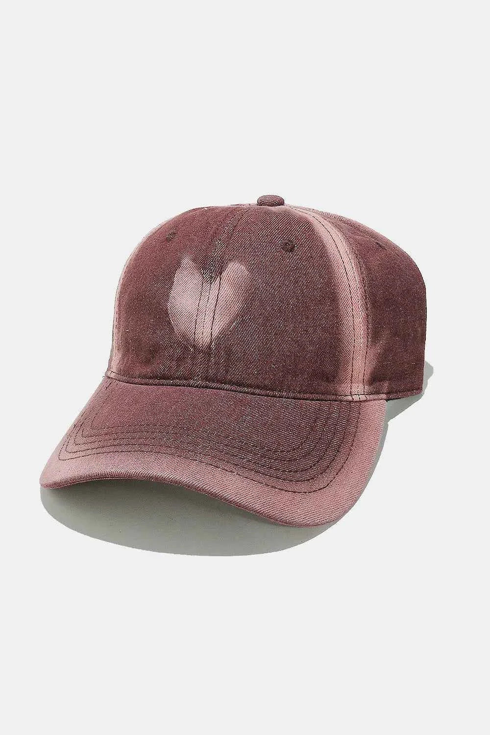 Heart Cotton Baseball Cap Dusty Pink One Size for a perfect OOTD – dress to impress outfits from Amexza