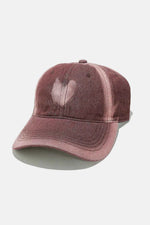 Heart Cotton Baseball Cap Dusty Pink One Size for a perfect OOTD – dress to impress outfits from Amexza