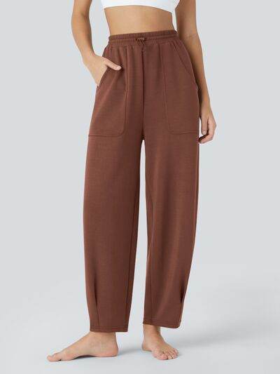 Lovelet Drawstring Pants with Pockets Brown for a perfect OOTD – dress to impress outfits from Amexza