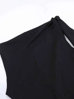 Asymmetrical Tied Sleeveless Maxi Dress