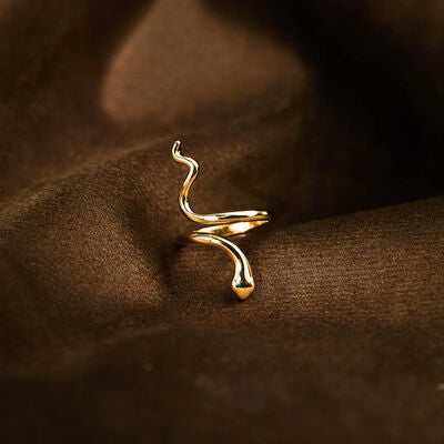 Snake Shape 18K Gold-Plated Bypass Ring for a perfect OOTD – dress to impress outfits from Amexza