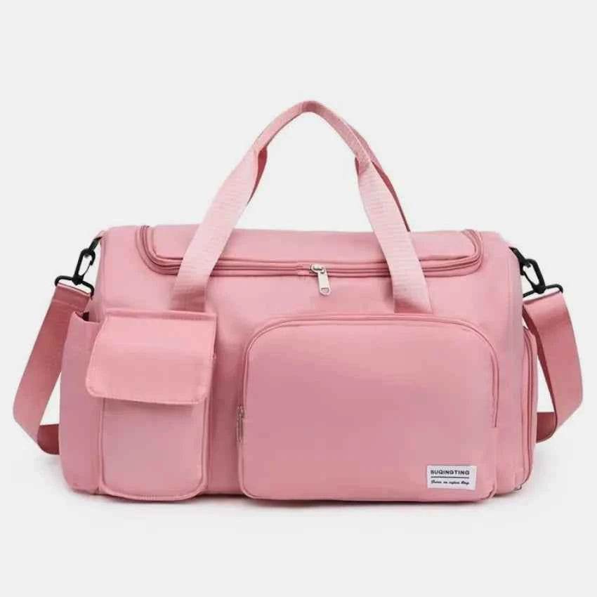 Oxford Cloth Detachable Strap Travel Bag Dusty Pink One Size for a perfect OOTD – dress to impress outfits from Amexza