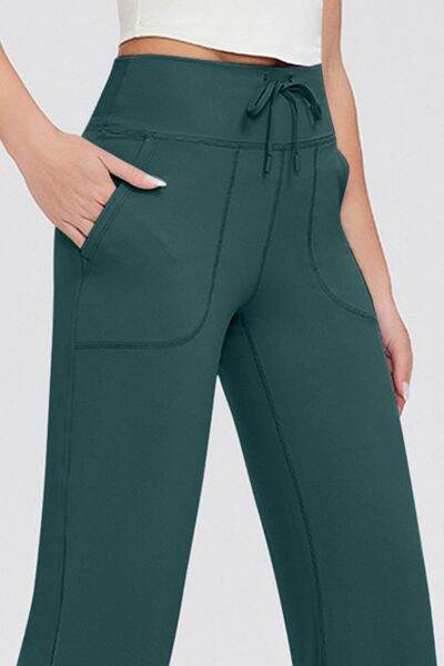 Basic Bae Full Size Drawstring High Waist Pants with Pockets for a perfect OOTD – dress to impress outfits from Amexza