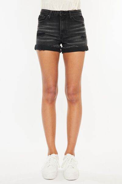 Kancan High Waist Distressed Denim Shorts for a perfect OOTD – dress to impress outfits from Amexza