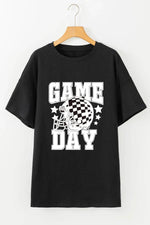 GAME DAY Round Neck Short Sleeve T-Shirt - Amexza