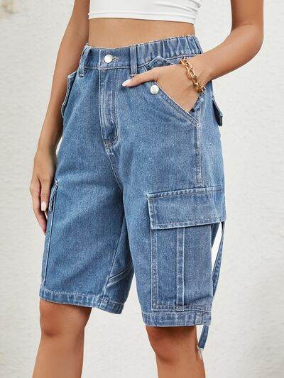 High Waist Denim Shorts with Pockets for a perfect OOTD – dress to impress outfits from Amexza