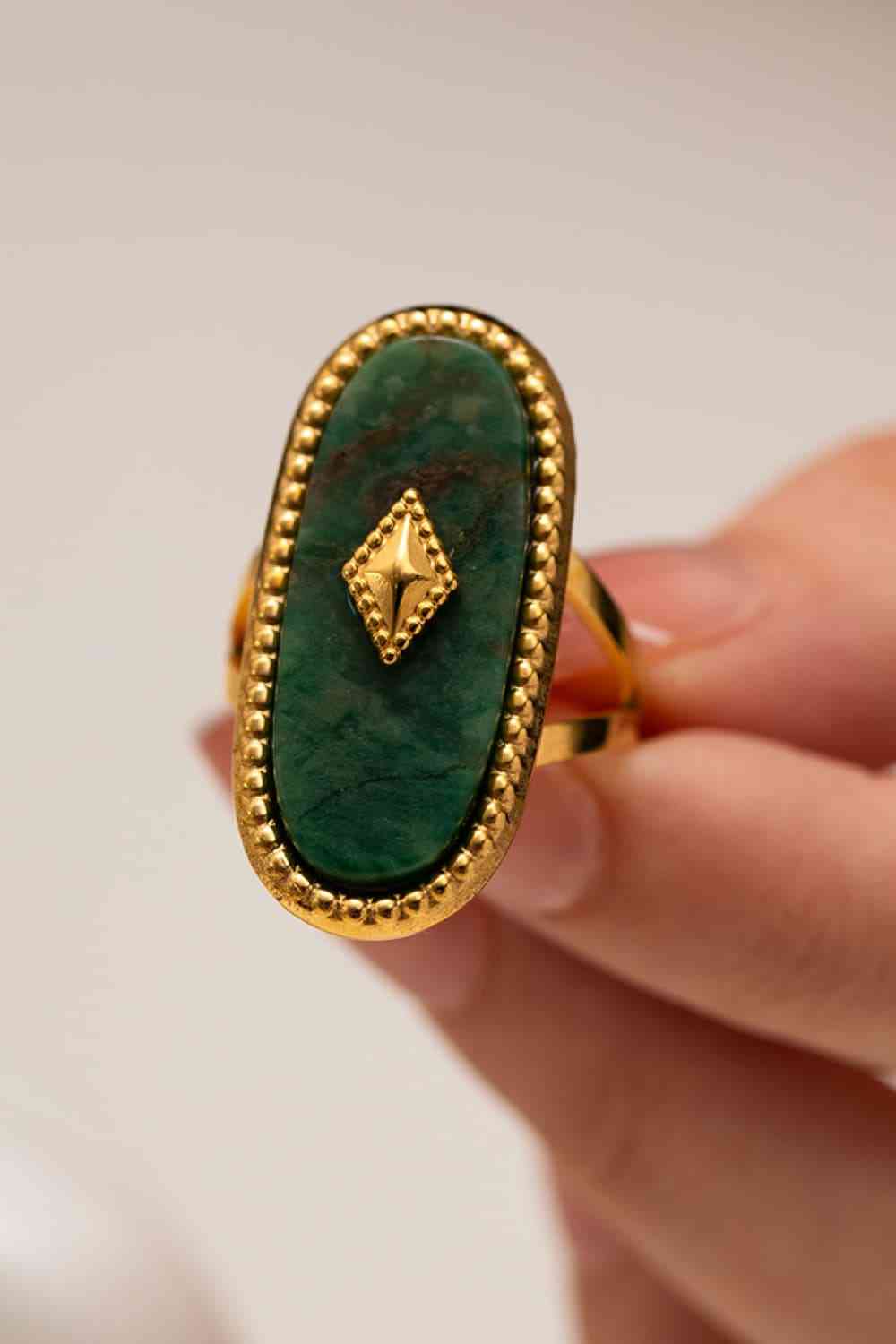 Natural Stone Copper Ring for a perfect OOTD – dress to impress outfits from Amexza