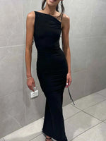 Backless Slit Sleeveless Bodycon Maxi Dress