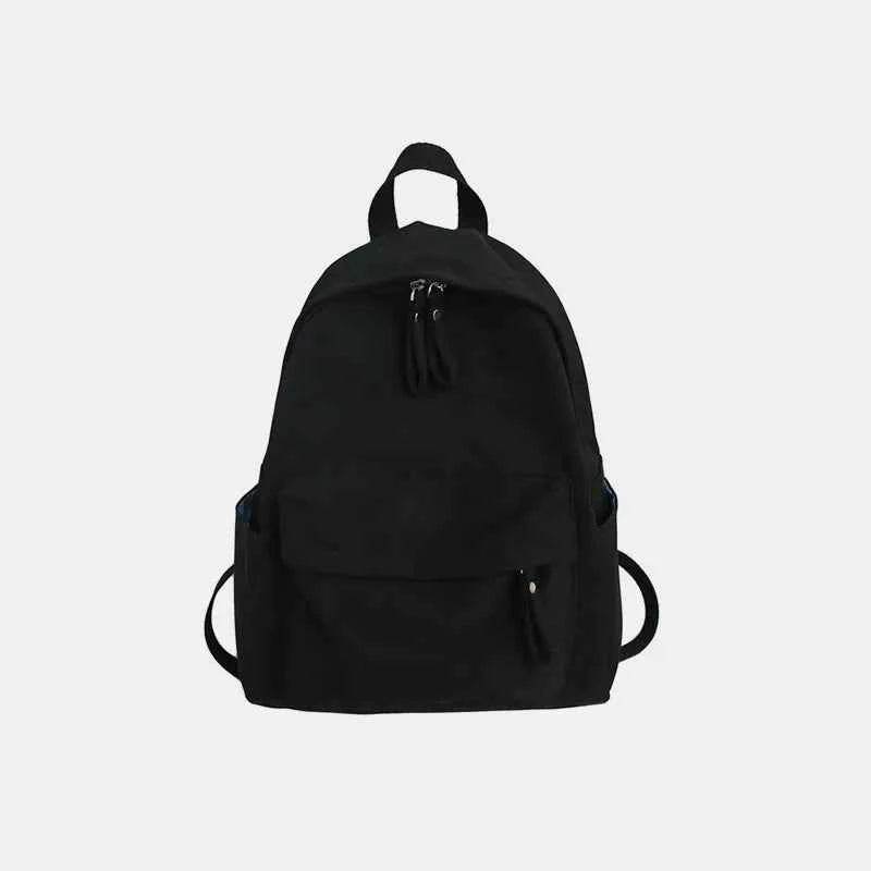 Zip Cotton Backpack Bag Black One Size for a perfect OOTD – dress to impress outfits from Amexza