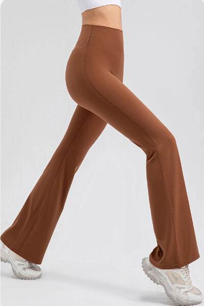 High Waist Straight Active Pants - Amexza